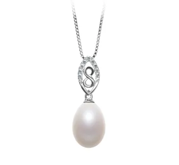 10-11mm AA Drop Quality Freshwater Cultured Pearl Pendant in